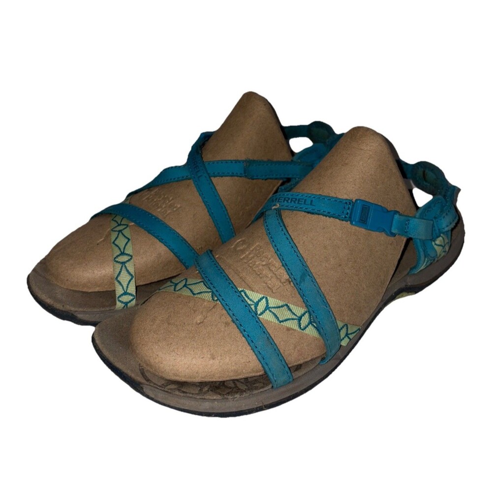 Ladies Merrell Jacardia Victoria Blue Athletic Outdoor Strappy Sandals Size 9